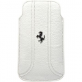 Кожаный чехол карман Ferrari для Samsung Galaxy S4 FF-Collection Sleeve (белый) White_ FEFFPOS4FW